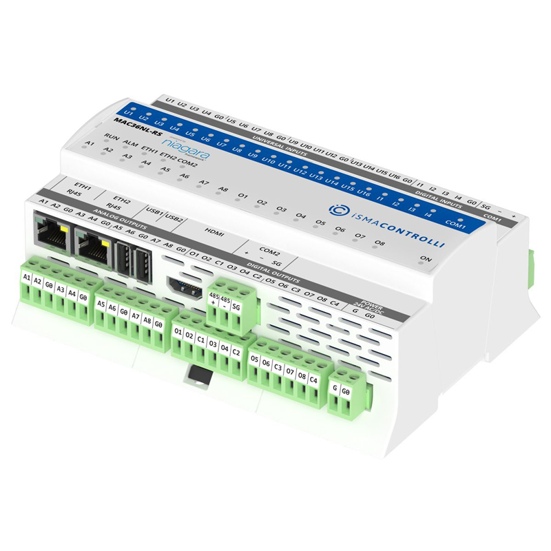 MAC36NL-RS Automate serveur Web Niagara 4 avec 36 entrées-sorties embarquées - 1 x RS485 - 100 points_0
