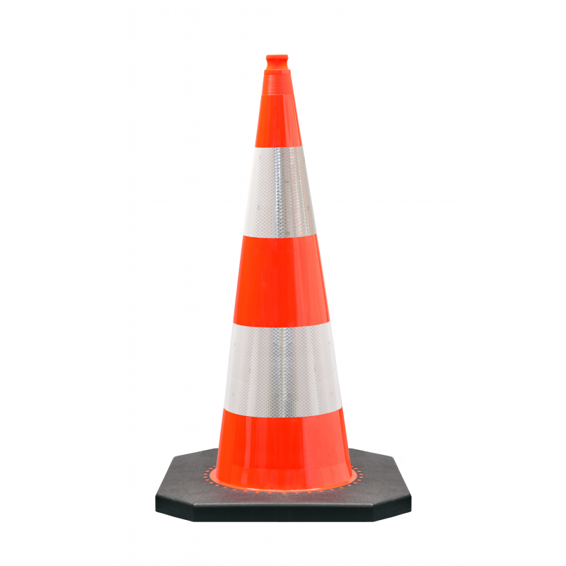 Cône de guidage K5A - WP Signalisation - 50cm - PVC robuste et bandes réfléchissantes_0