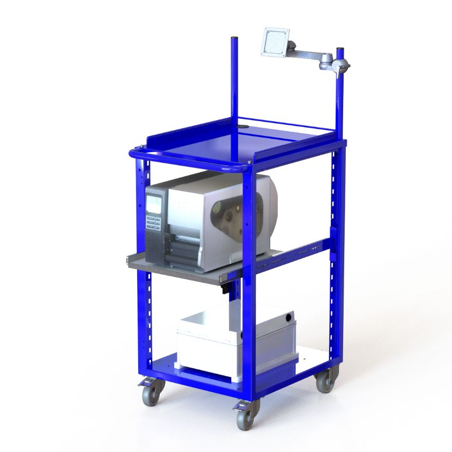 Chariot mobile pour materiels informatiques - mobirack_0