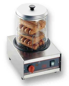 Chauffe-saucisses à vapeur - CB - en acier inox avec 2 paniers et tube en pyrex_0