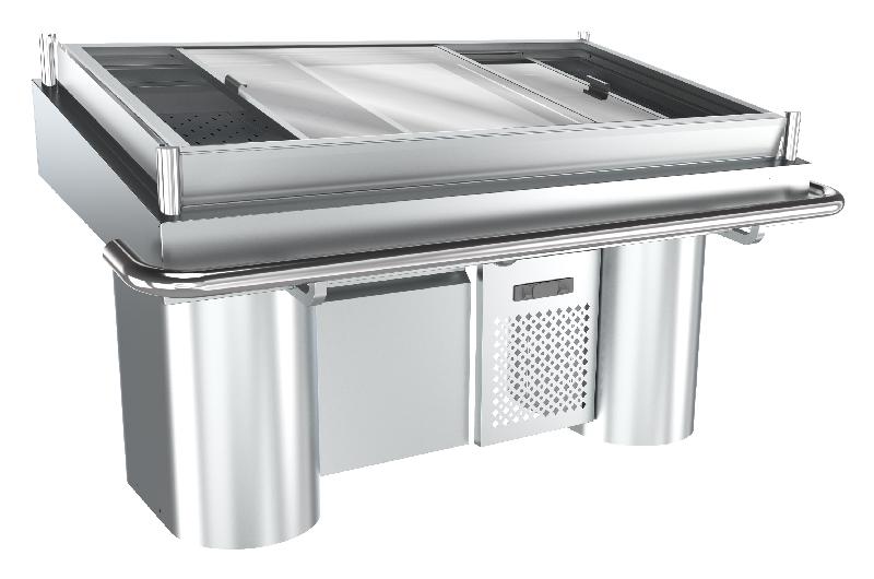 Comptoir réfrigéré à poisson - modèle 7178.0900 - étal 1700x1043x1075 mm - décongélation manuelle_0