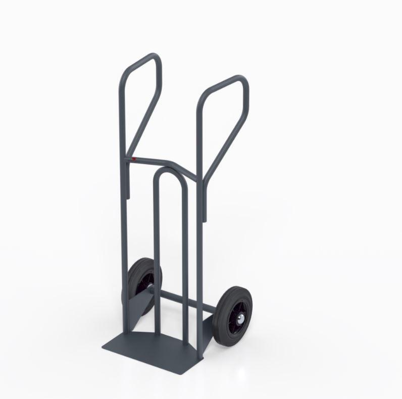 Diable pelle fixe - poignées fermées - charge 250 kg - roues non tachantes en caoutchouc semi-élastique - Marque Rolléco_0