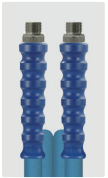 Flexible alimentaire Foodjet bleu DN12 - 35m - raccords inox 1/2