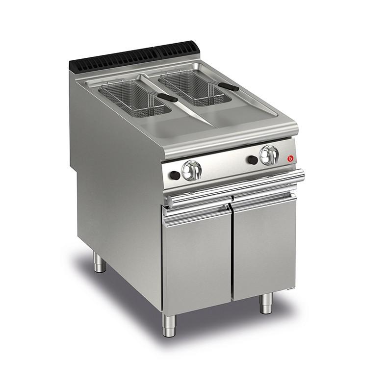 Friteuse gaz monobloc - 10 + 10 litres - 90QFRIG610 - 9,5 kW - Dimensions 600x900x870 mm_0