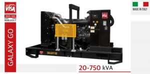 Galaxy - GO Model P30 GO à P650 GO - Groupes électrogènes industriels Visa - Diesel 20 à 750 kVA_0