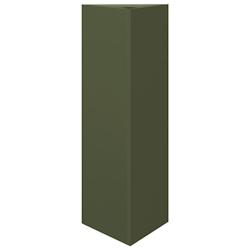 Helloshop26 - Jardinière bac lit surélevé plantes fleurs terrasse jardin olive triangulaire 30 x 26 x 75 cm acier vert 02_0038712 - 3000217936144_0