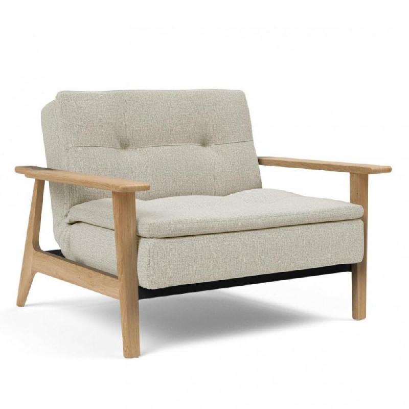 Fauteuil design convertible Dublexo Frej Mixed Dance Natural - Chêne clair - Innovation Living - 90x115 cm_0