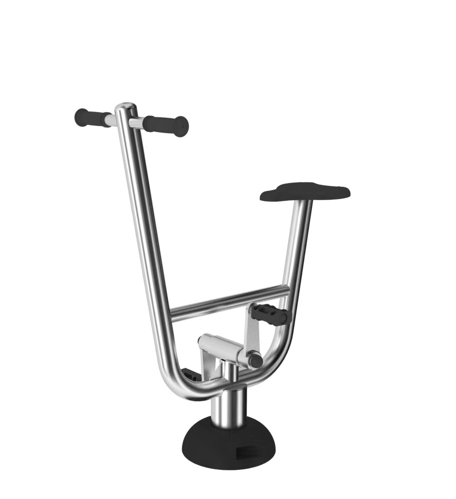Vélo inox pour fitness extérieur avec structure en Inox 316 - Gamme Inox_0