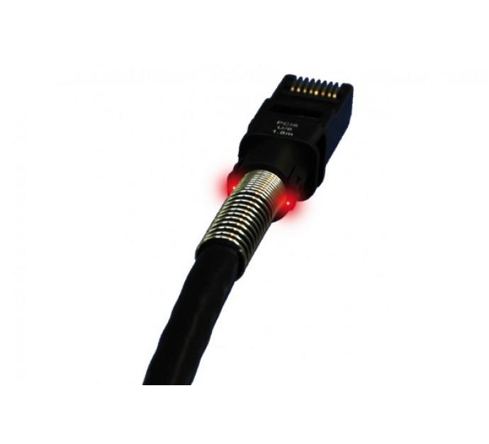 Patchsee PCI6-F/6 - Cordon RJ45 Catégorie 6A U/FTP LSOH Noir 1,8 m - Repérage lumineux_0
