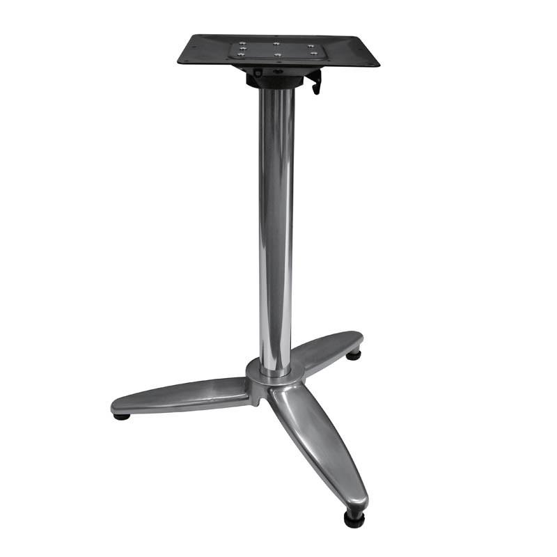 Pieds de table rabattable aluminium Ugine 3 branches -_0