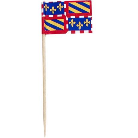 PIQUE DRAPEAU BOURGOGNE SOLIA 8 CM (VENDU PAR 200)