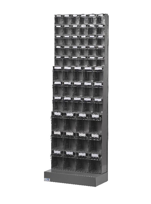 Présentoir 57 tiroirs praticbox avec cadre support et base_0