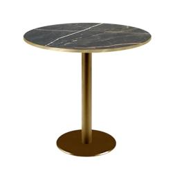 Restootab - Table Ø70cm Rome bistrot marbre feu - noir TB-ROM2-R70M-MB.SAMA-LAI_0