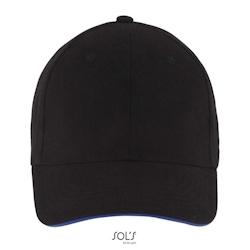 Sol's - Casquette 6 panneaux BUFFALO Noir / Bleu Roi Taille Unique - Taille unique noir 3660731337362_0