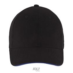 Sol's - Casquette 6 panneaux BUFFALO Noir / Bleu Roi Taille Unique - Taille unique 3660731337362_0