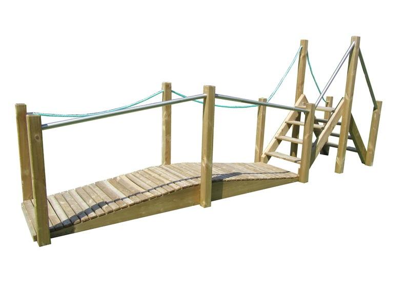 Structure parcours de santé - Pont escalier en couloir - Fabrication française qualitative_0