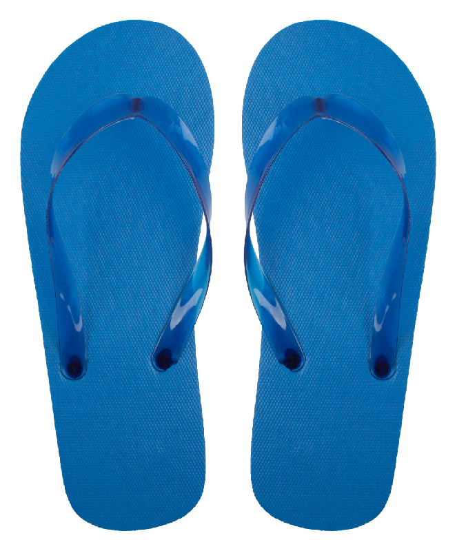 Tongs en PE - Bandes en PVC transparentes - Couleur bleue - 118 g_0