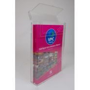 VPB0365 - Porte-brochure transparent à couvercle rabattable - VPC Display - 85 x 55 mm_0