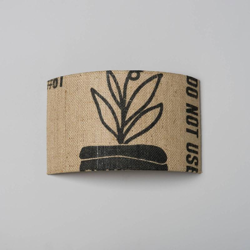 LUMBONO APPLIQUE N°87 GRAINS DE CAFÉ, SACHET TOILE DE JUTE