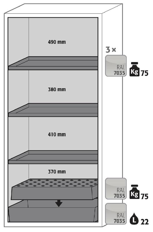 ARMOIRE SÉCURITÉ S-PHOENIX-90 S90.196.090.FWAS JAUNE - MANUTAN COLLECTIVITÉS