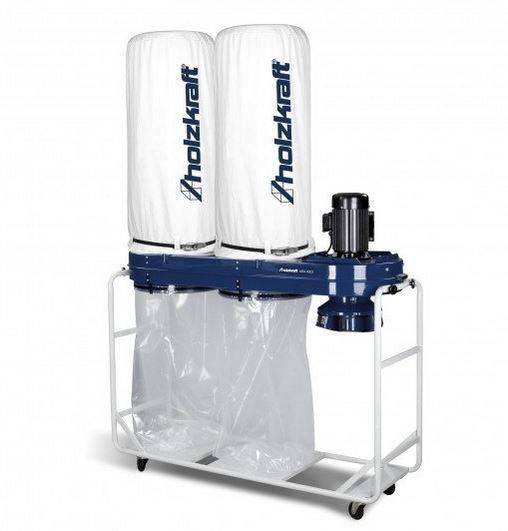Aspirateur à bois Holzkraft ASA 4003 - 2.2 kW, 3671 m³/h, capacité 2 x 270 L_0