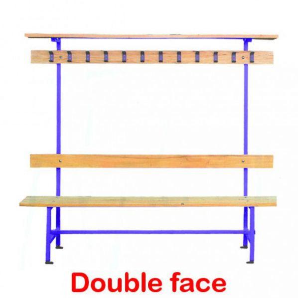 Banc double face - patère et porte-sacs - 2000 mm - Marque Rolléco_0