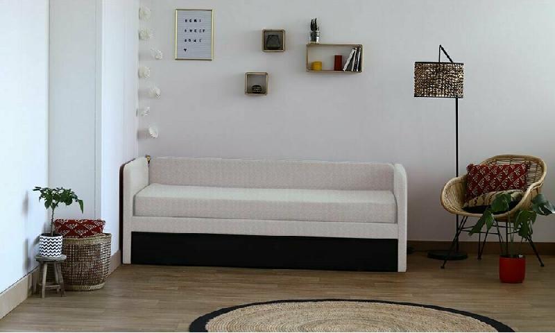 BANQUETTE LIT GIGOGNE DEBO  GRIS CLAIR 80X190 CM