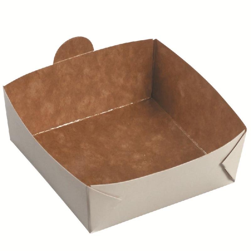 Barquette carrée pour boîte Modulo Carton kraft naturel 12x12x4,2cm - par 320_0