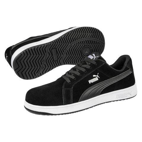 BASKETS DE SÉCURITÉ PUMA SAFETY ICONIC SUEDE BLACK LOW S1PL EST FO HRO SR - POINTURE 40