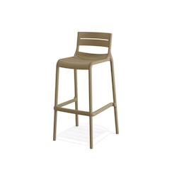 BEST Tabouret de bar - Polypropylène - Empilable - Sable - Lot de 4 - Calor - Veba - plastique 50751_0
