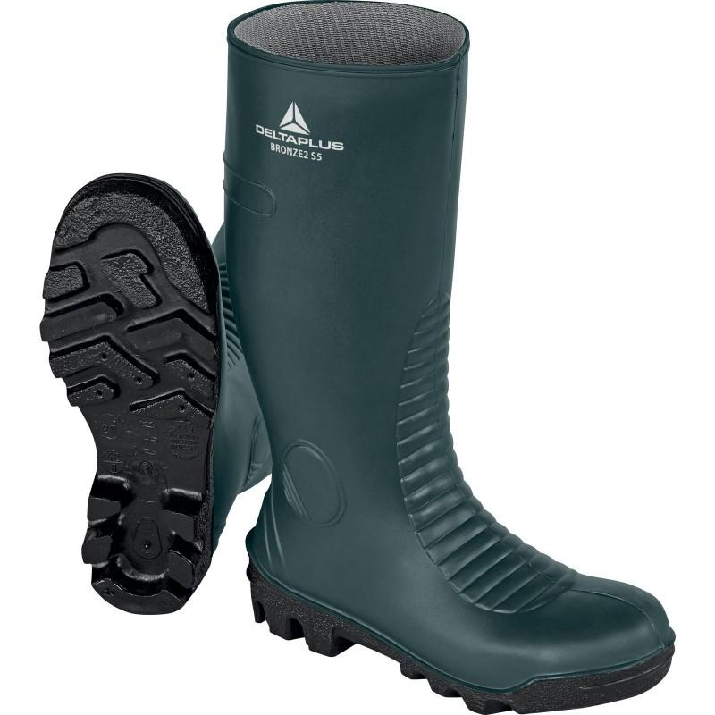 Bottes de sécurité en PVC Bronze2 S5 - protection malléoles et embout acier inoxydable_0