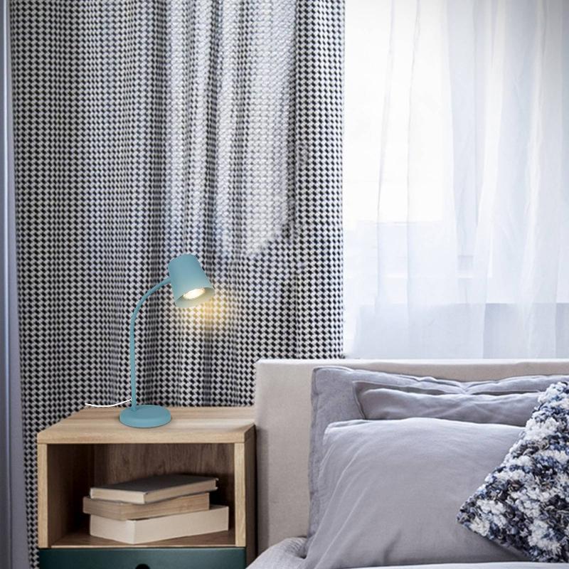 BRILONER LAMPE À POSER SKRIVA, DOUILLE GU10, BLEU TOURTERELLE