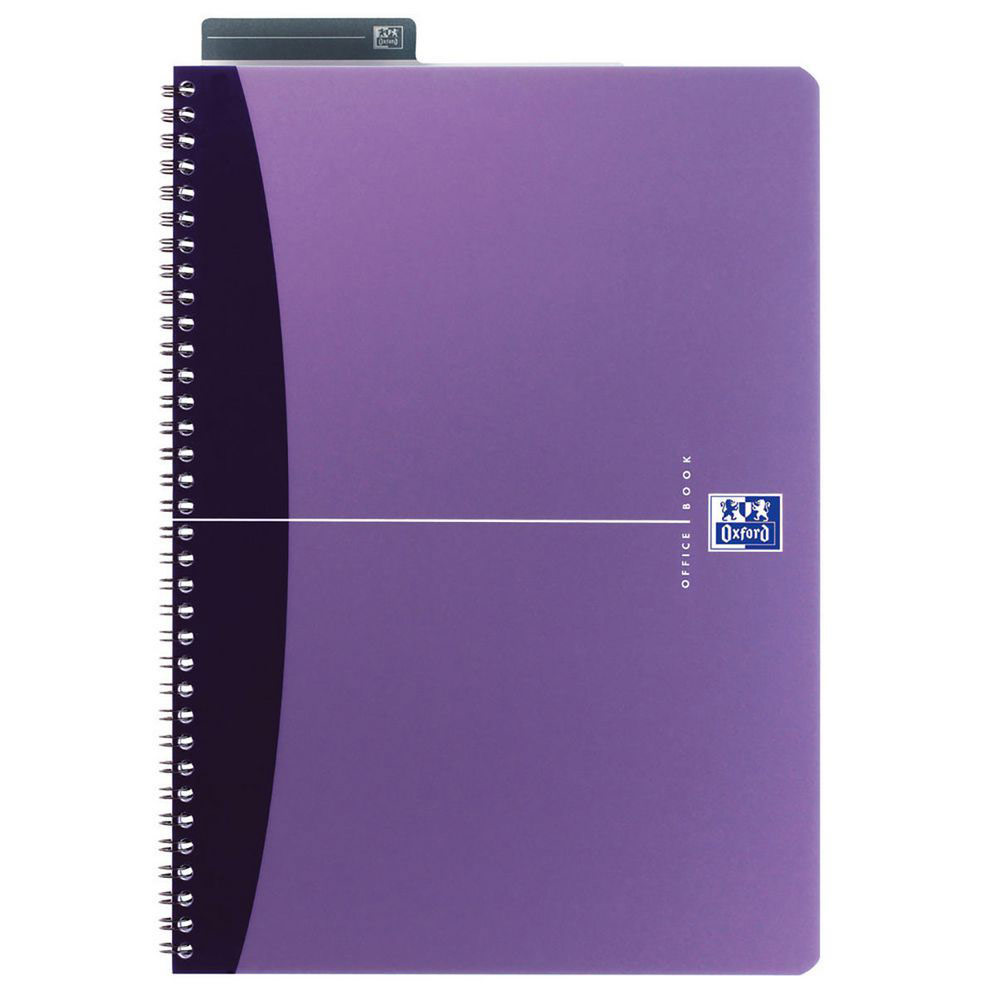 CAHIER OXFORD ESSENTIALS - RELIURE SPIRALES - 21 X 29.7 CM - 100 PAGES - PETITS CARREAUX - COUVERTURE CARTE PELLICULEE - LOT DE 5