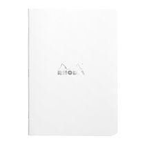 CAHIER PIQUÉ RHODIA CLASSIC 14,8X21 CM 96 PAGES LIGNÉ NON DÉTACHABLES 80G - BLANC - LOT DE 10
