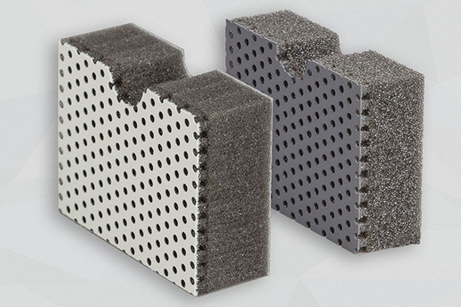 Cello 485 - absorbeur de bruit - surface cuir synthétique grainé perforé - Cellofoam_0