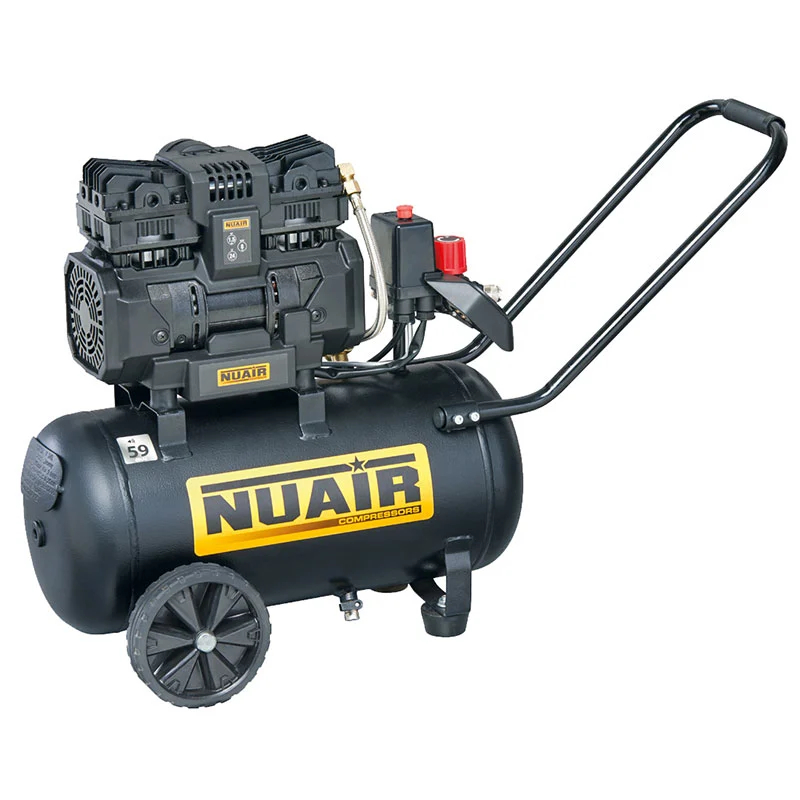 Compresseur silencieux sans huile NUAIR Siltek - 1,3 CV - Réservoir 24L - 8 bar - Modèle 11574682_0