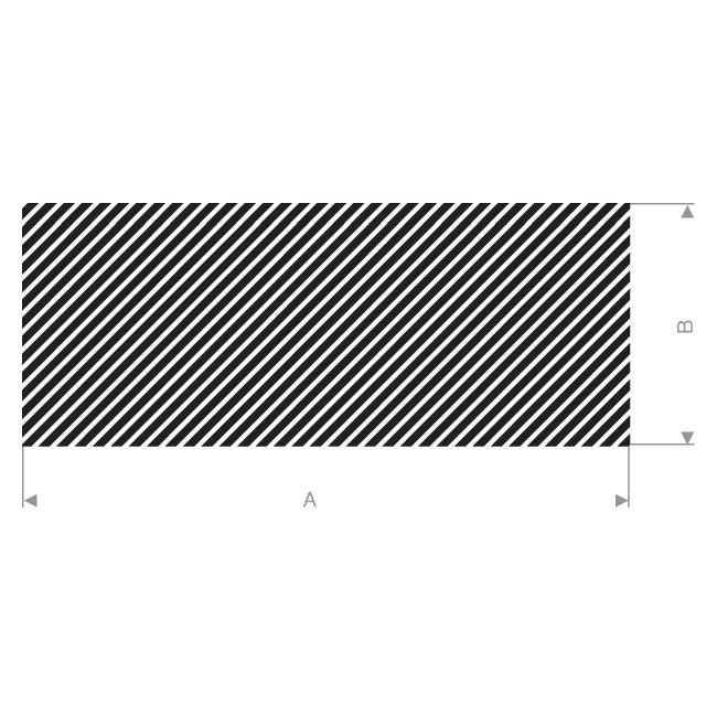 PROFIL RECTANGULAIRE CAOUTCHOUC MOUSSE 35 - 25 MM