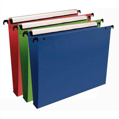 DOSSIERS SUSPENDUS VMG EN POLYPRO ASSORTIS ESSELTE - POUR TIROIR - FOND 30 - BOÎTE DE 10