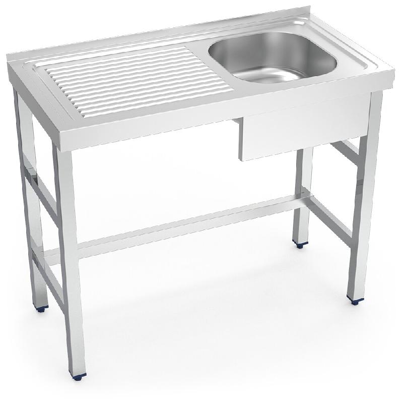 FRICOSMOS Evier avec support 1C,EI 800x500x850 mm. Dimensions cuve 340x370x150 mm. - inox 050618OST_0
