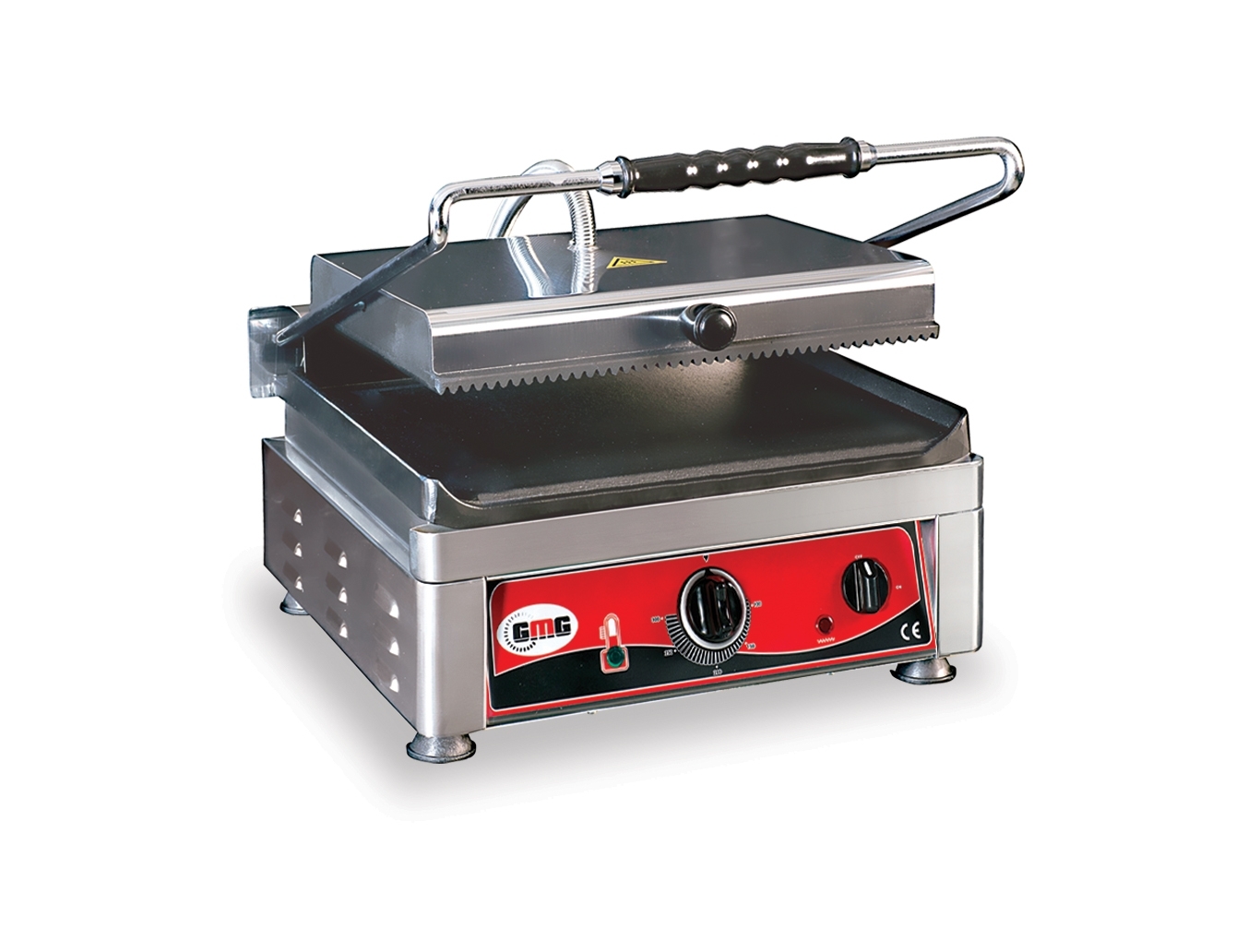 GRILL PANINI ÉLECTRIQUE GMG 36X27 LISSE EN BAS, RAINURÉ EN HAUT