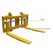 Kit fourche réglable en acier - Fravizel, pour transport de palettes et matériel_0