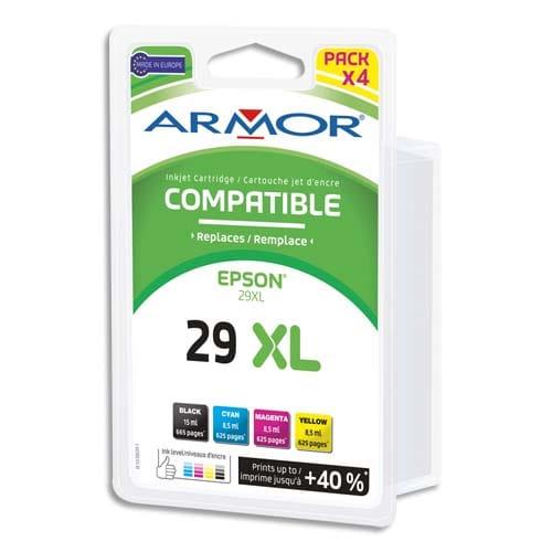 Cartouche compatible Epson 29XL T2996 B10380R1 - OWA/Armor - haute capacité - Noir, Cyan, Magenta, Jaune_0