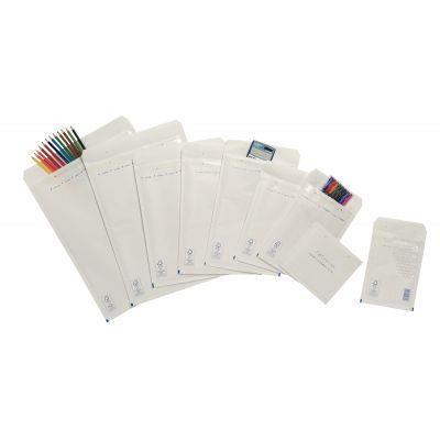 Paquet de 10 pochettes bulles d'air - 240x330 mm - Blanc avec bande de protection - Mail Lite, robustes et légères_0
