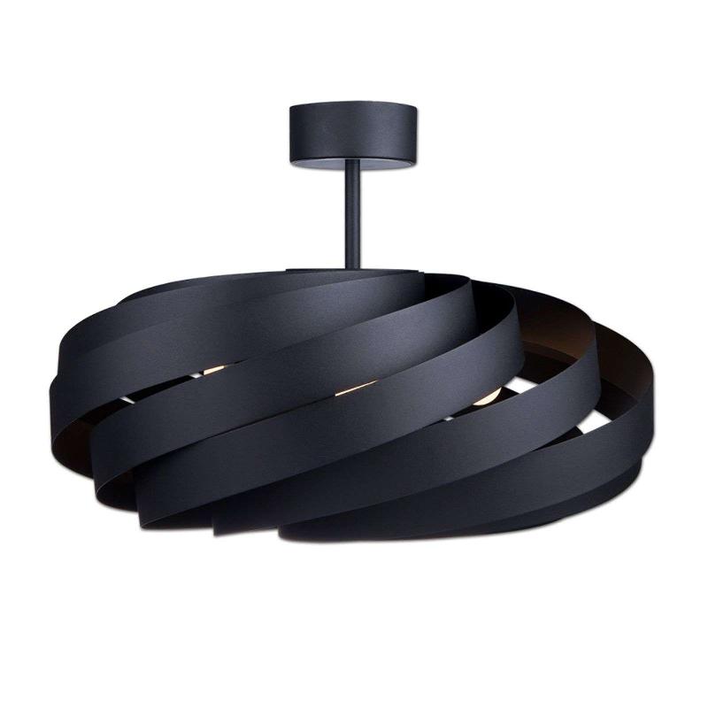 DOMILUCE PLAFONNIER VENTO, NOIR, Ø 60 CM, MÉTAL, E27