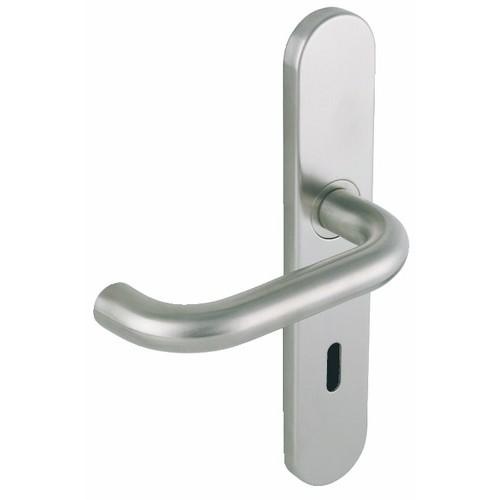 POIGNÉES SUR PLAQUES CLÉ L - INOX BROSSÉ - LINOX 492 VACHETTE