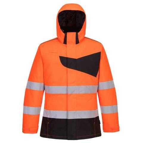 PORTWEST PW261 PARKA D'HIVER HAUTE VISIBILITÉ PW2 ORANGE/NOIR - TAILLE XXXL