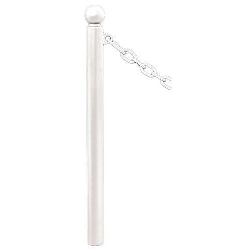 POTELET PROVINCE Ø76 MM CHAINES 1 ANNEAU BOULE BLANC 9010 - PROCITY