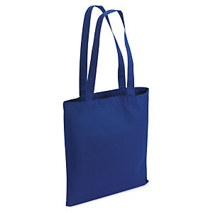 SAC COTON BLEU MARINE SANS SOUFFLETS 38 X 42 CM