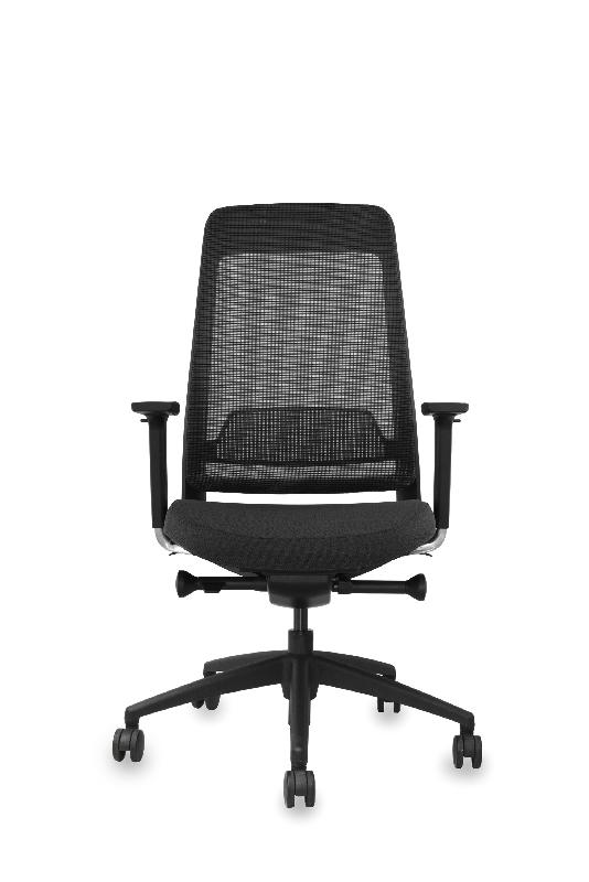 Siège de bureau MOON - Économique & confortable - Noir - Tissu anti-feu M1 - Réglable, supporte jusqu'à 136 kg - Marque Rolléco_0