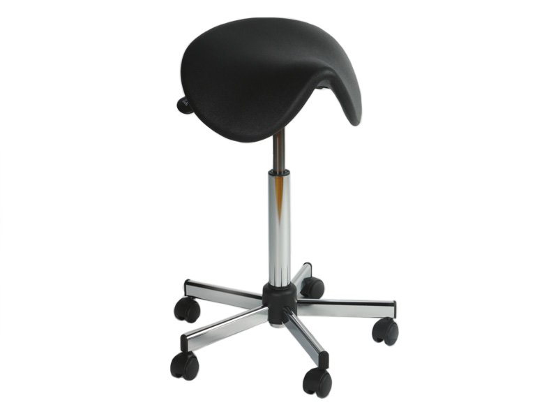 Siège technique trip - tabouret de bureau avec assise en polyuréthane noir et mécanisme assis-debout_0